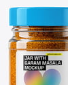 Jar with Garam Masala Seasoning Mockup