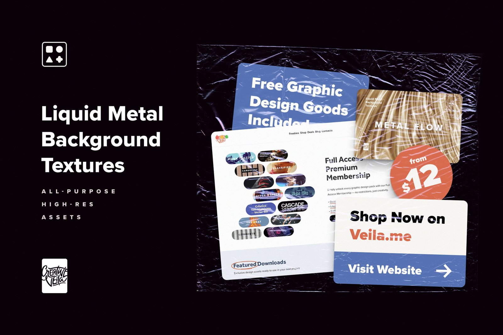 Liquid Metal Background Textures