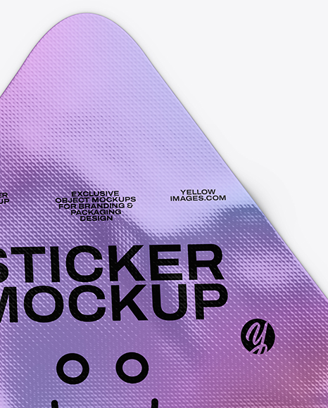 Iridescent Triangle Sticker Mockup