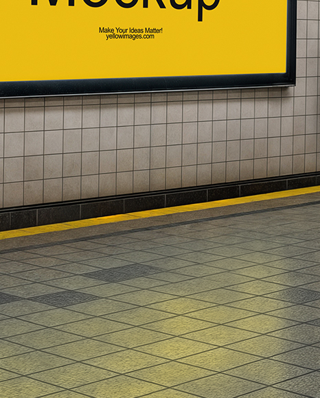 Billboard in the Subway Mockup