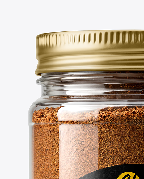 Plastic Jar with Ground Cloves Mockup