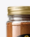 Plastic Jar with Ground Cloves Mockup