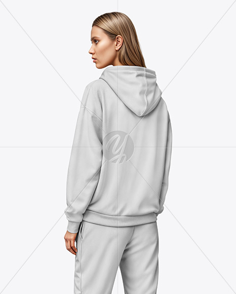 A Woman in a Hoodie Mockup