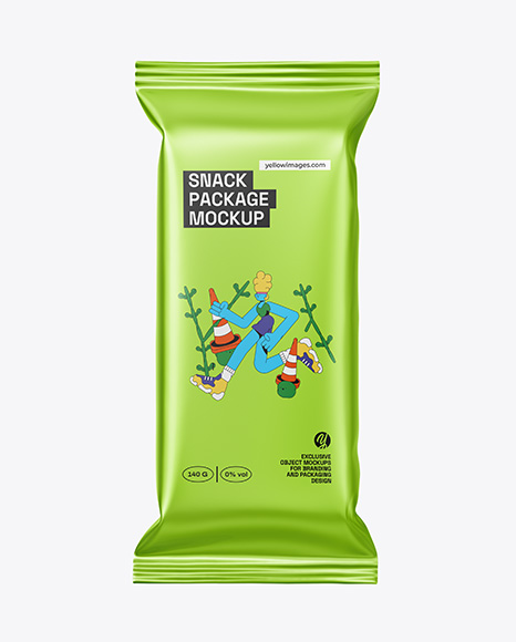 Metallic Snack Package Mockup