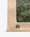 Kraft Pouch w/ Dry Green Tea Mockup