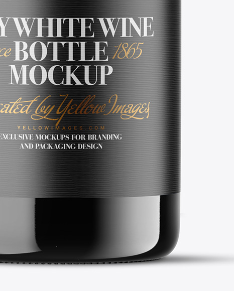 Dark Glass Wine Bottle Mockup