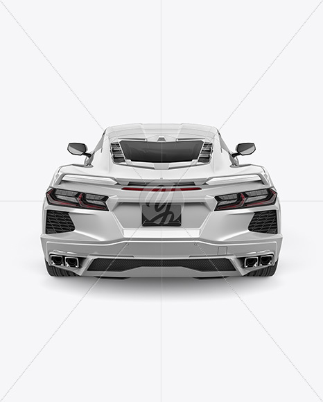 Sport Car Mockup - Back View