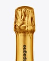Amber Glass Champagne Bottle Mockup