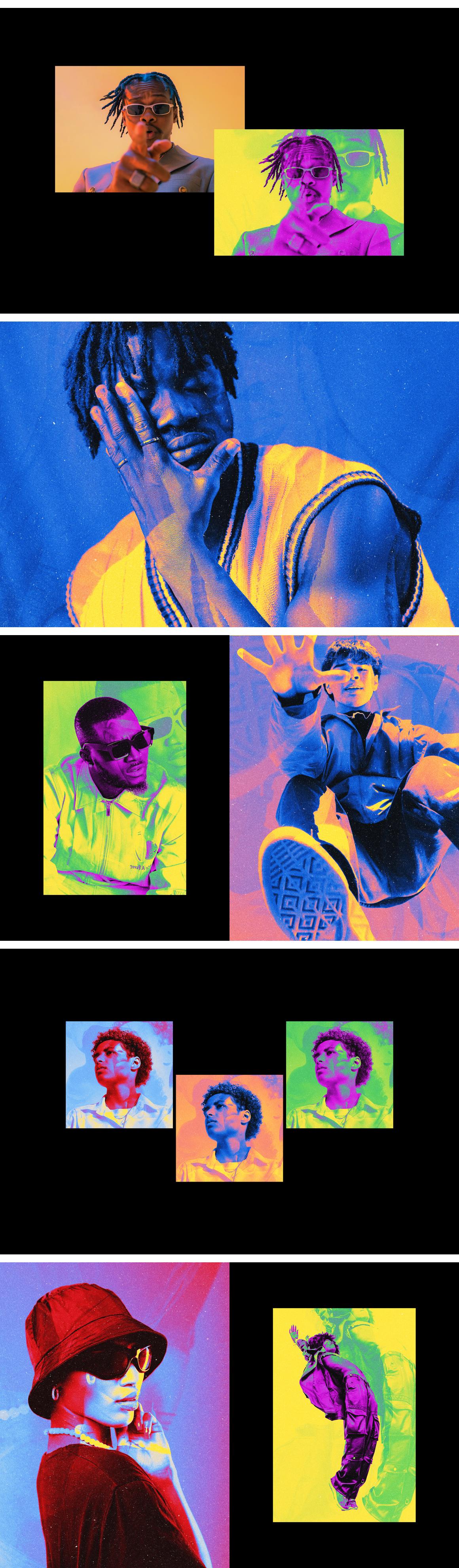 Acid Neon Negative Photo Effect