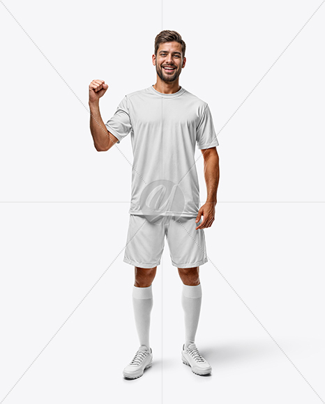 A Man Wearing a Full Soccer Kit Mockup