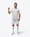 A Man Wearing a Full Soccer Kit Mockup