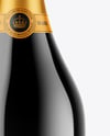 Dark Glass Champagne Bottle Mockup