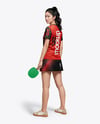 Woman Wearing Table Tennis Uniform Mockup