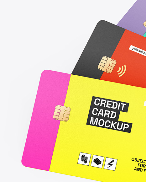 Three Credit Cards Mockup
