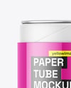 Glossy Paper Tube with Tea Mockup
