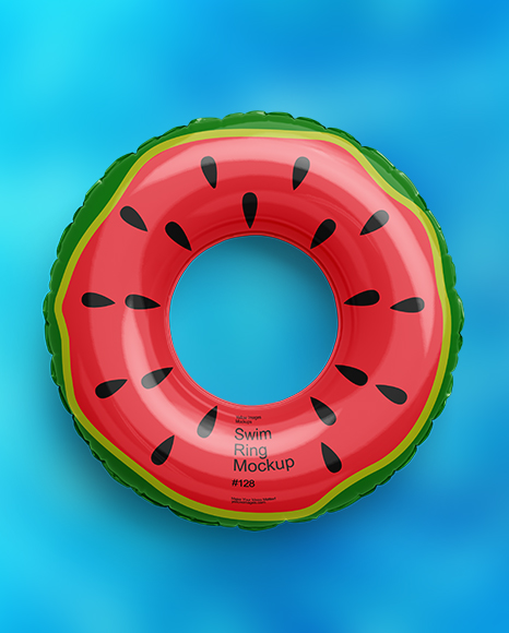 Glossy Swim Ring Mockup - Top View