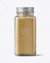 Square Glass Jar with Ground Cardamom Mockup