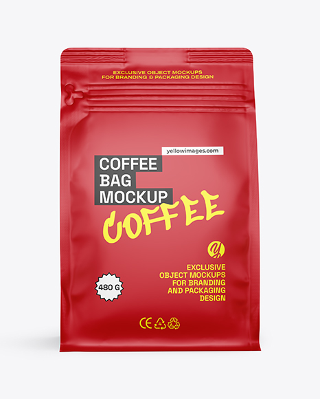 Matte Coffee Bag Mockup