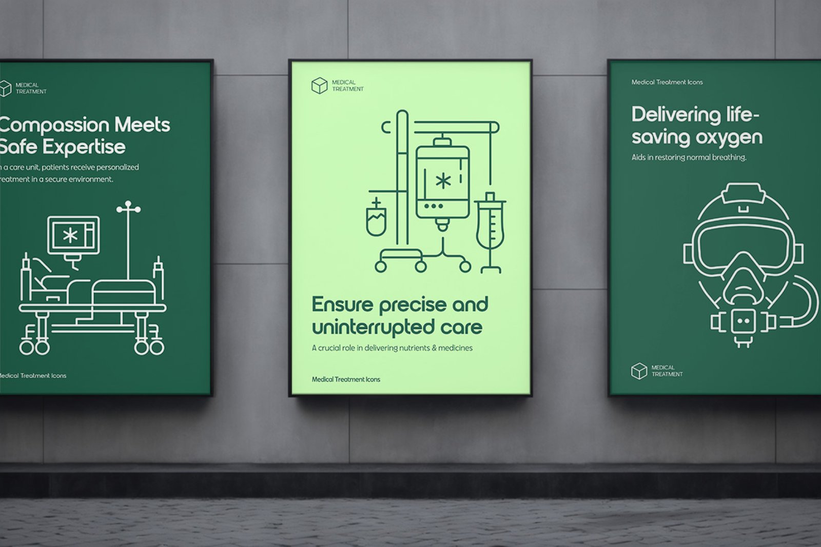 Medical Treatment Icons Set