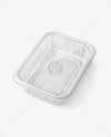 Empty Clear Plastic Food Container Mockup