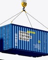 Shipping Container with Slings Mockup
