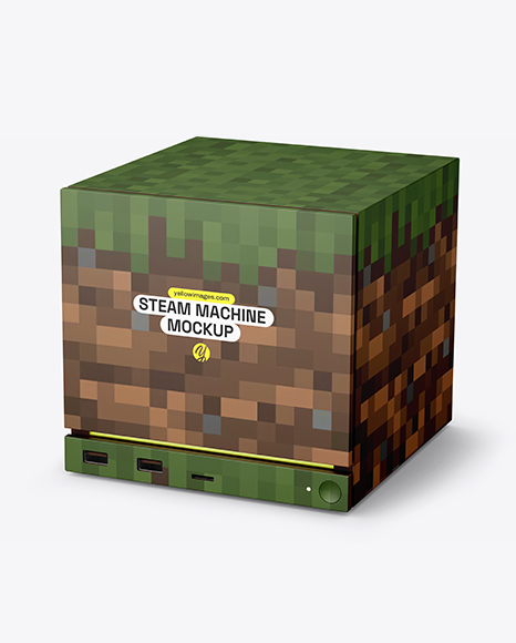 Steam Machine Mockup - Half Side View