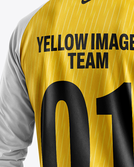 Soccer Goalkeeper Wearing Long Sleeve Jersey and Shorts Mockup