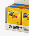 Display Box with Glossy Snacks Mockup