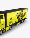 Semi Trailer Truck Mockup - Half Side View