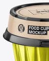 Aluminium Foil Cup with Glossy Plastic Cap Mockup
