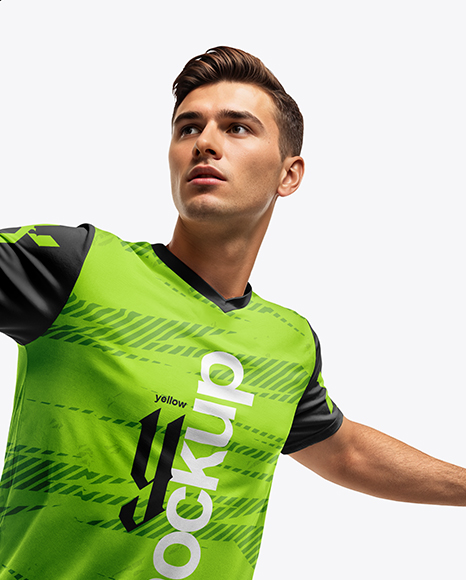 Man Wearing Badminton Uniform Mockup