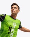 Man Wearing Badminton Uniform Mockup