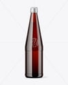 Dark Amber Glass Bottle Mockup