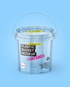 Clear Plastic Bucket with Handle Mockup