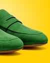 Pair of Suede Loafers Mockup