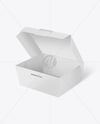 Opened Paper Food Box Mockup
