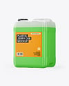 Transparent Plastic 5L Jerrycan Mockup