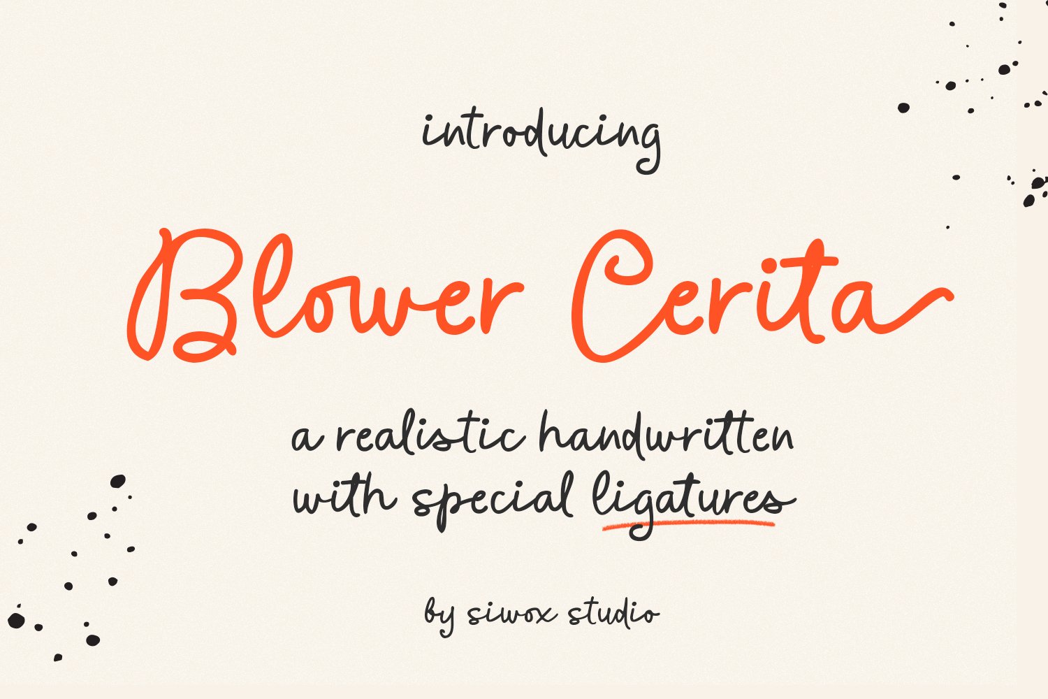 Blower Cerita - a handwritten font