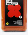 Plastic Square Spice Jar with Smoked Paprika Mockup