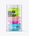 Clear Plastic Tube with Macaron Cookies Mockup