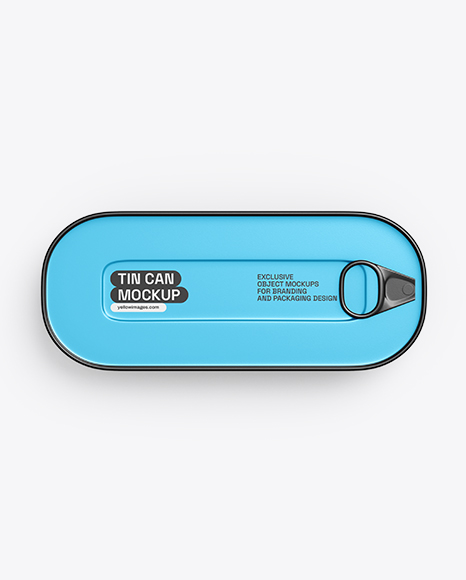 Oval Tin Can Mockup – Top View