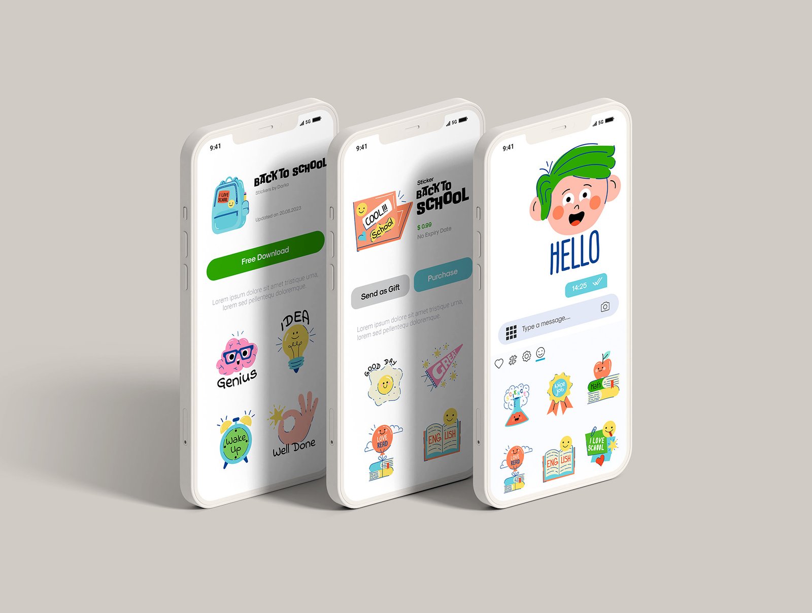 Back to School Sticker Set – Cute Hand-Drawn Icons