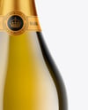Antique Green Glass Champagne Bottle Mockup