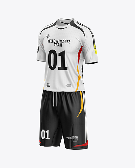 Soccer Kit Mockup - Half Side View - Kit mockup psd