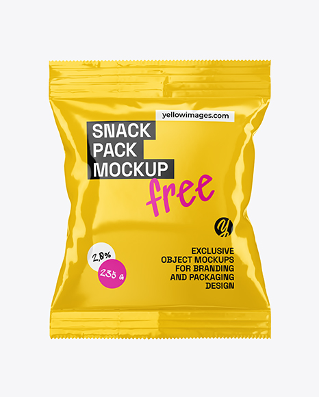 Glossy Snack Pack Mockup