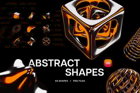 Color Chrome 3D Objects - Graphics