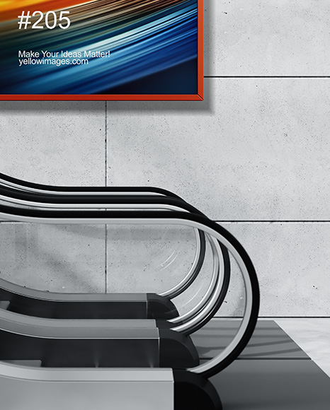 Framed Poster on a Wall Mockup