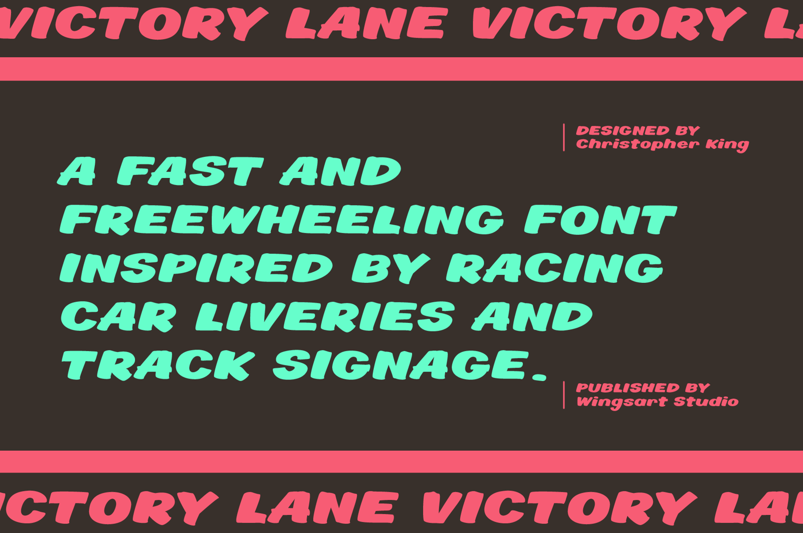 Victory Lane – A Brush Font for Race Car Livery and Signage