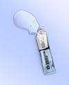 Opened Metallic Stick Sachet with Liquid Mockup