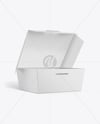 Opened Paper Food Box Mockup